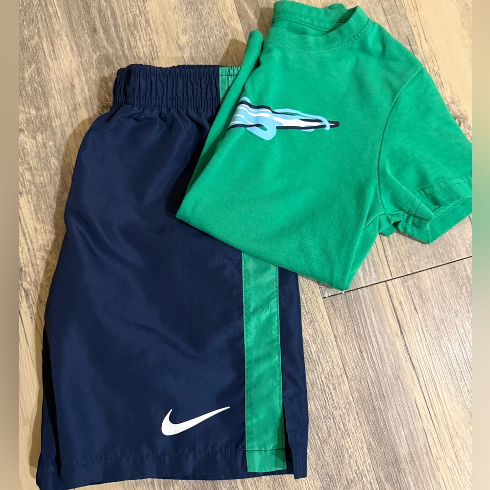 Nike Emerald Green Tee and Midnight Blue Shorts